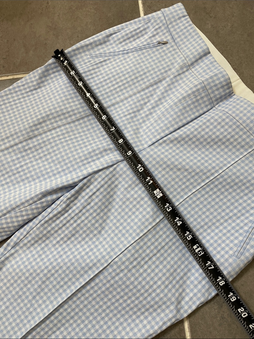Per se Gingham Hi Rise Slim Ankle Pant size 10 - Picture 9 of 10